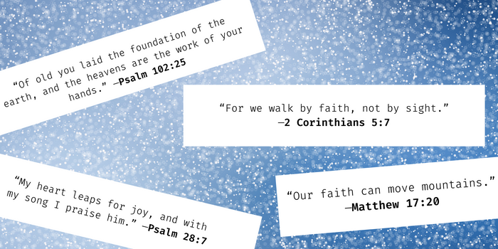 A collage of bible quotes.